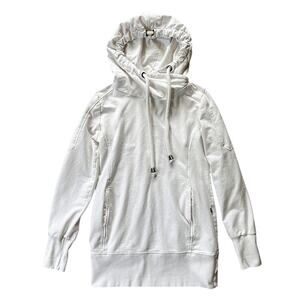 BE Wear Fleece Ivory Snow White Pullover Hoodie Medium